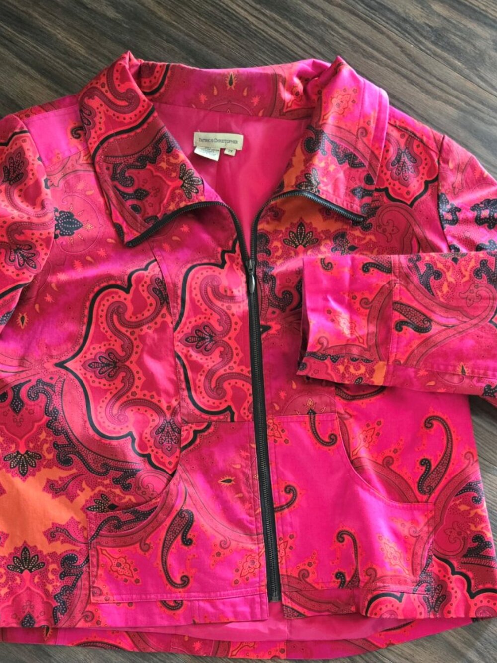 PATRICK CHRISTOPHER (Nordstrom) Satin Baroque Paisley Jacket Blazer NWOT/SIZE 2X